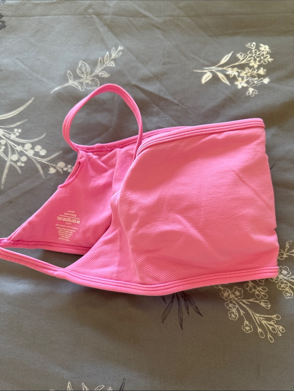 DFYNE Women's Pink Bandeau Sports Bra - Strapless Support - Picture 5 of 6